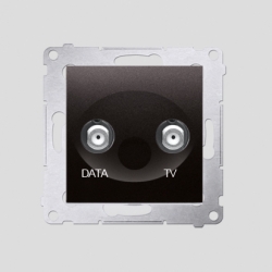 SIMON54   DAD1.01/48 gniazda antenowe DATA-TV - Antracyt