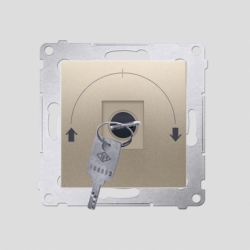 SIMON54     DPZK.01/44 włączniki na kluczyk żaluzjowe 3-pozycyjny chwilowe - przycisk - Złoty Mat