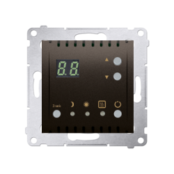 SIMON54   DTRNW.01/46 regulator temperatury z wyświetlaczem z czujnikiem wewnętrzny - Brązowy Mat